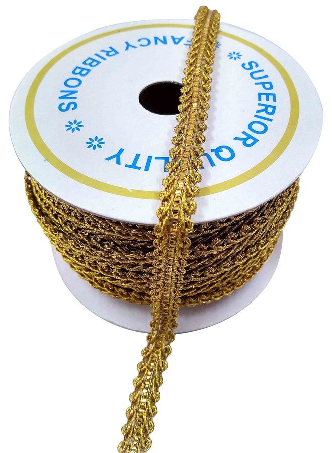 Mezin Antic Gold Makkhi-2 Jhalar Lace Border for Saree, Lehenga, Dupatta, Bag, Craft and Decorations (18 Mtr) - Image 1